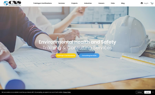 CNS Environmental: This site, built in Wix Studio, features a custom 'booking' database for environmental in-person and online trainings. Instead of using the native booking interface, the custom database allows us to display courses in the exact manner and aesthetic we choose. From there, users proceed with the Wix's native booking flow.