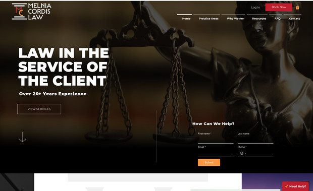 MELNIA CORDIS LAW: An attorney contacted us to reflect her authority and success online. We did her logo, photography and website. Assets also included folders, mugs, pens, and uniforms. 
