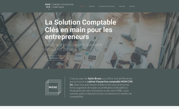 MGM CPA inc.: Conception + Référencement + Création de contenu