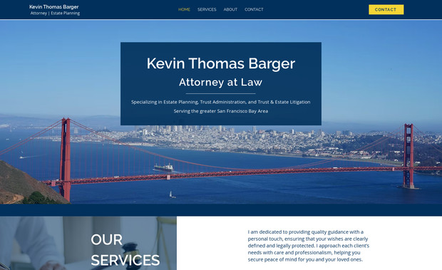Kevin Thomas Barger Law: Created a new website for an attorney specializing in estate planning. 