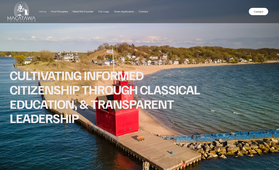 The Macatawa Foundation: Design, layout and custom photos