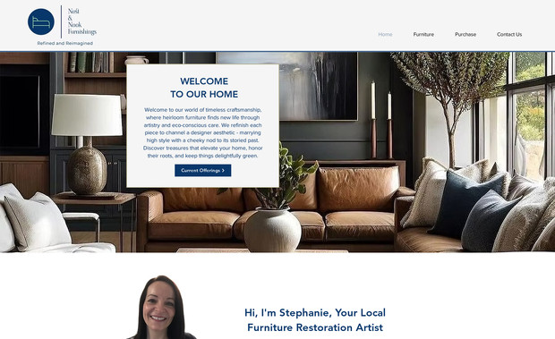 Nest&NookFurnishings: Website Refresh; Website Training; Copy Editing