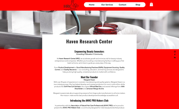 Haven Research Center: Truesdale and Associates, LLC designed a clean, easy-to-use website for Haven Research Center, which has a small team.