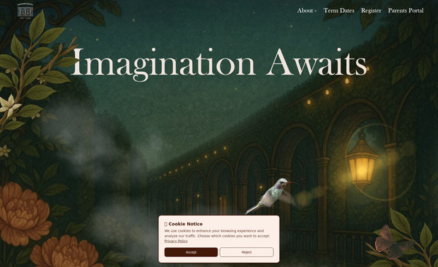 Archmore Gardens Nursery: For Archmore Gardens Pre-Prep, Lagom+ crafted a brand and website that feel more like a cinematic universe than a traditional school. Rooted in Rocket’s philosophy of immersive learning, the concept — The Cinematic Escape — draws from the early magic of the Lumière brothers and the romance of old Parisian gardens.

We built a visual and verbal world where imagination feels tangible: wrought-iron arches tangled with jasmine, soft-lit corridors, and a brass monocle-wearing raccoon behind an antique camera. Every scene, texture, and transition was designed to evoke curiosity and anticipation.

The result is a brand that blurs the line between education and storytelling — cinematic but wild, precise but alive — turning every visit into an experience and every day into a première.