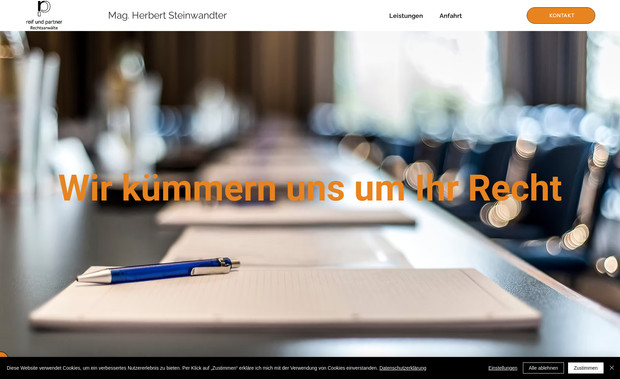 Reif & Partner: Wir haben das komplette Konzept, Design und die Umsetzung dieser Webseite realisiert. Mit einem klaren Fokus auf Funktionalität und Ästhetik haben wir eine maßgeschneiderte Lösung entwickelt, die perfekt auf die Bedürfnisse des Kunden abgestimmt ist