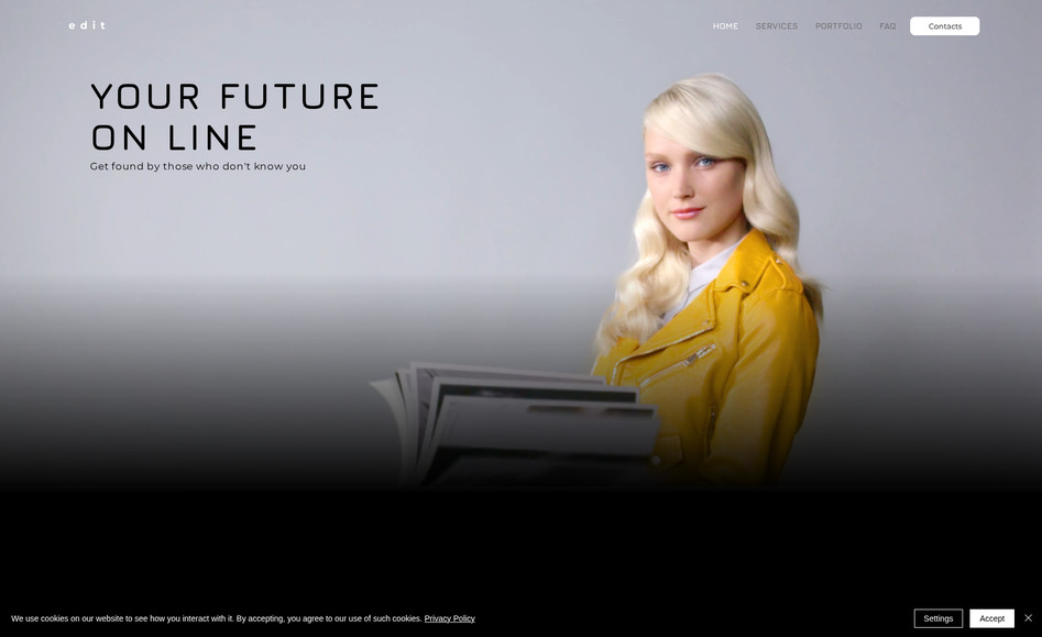 Edit Web Agency: Marketing agency website. Our website with the updated and more recent list of websites we designed.