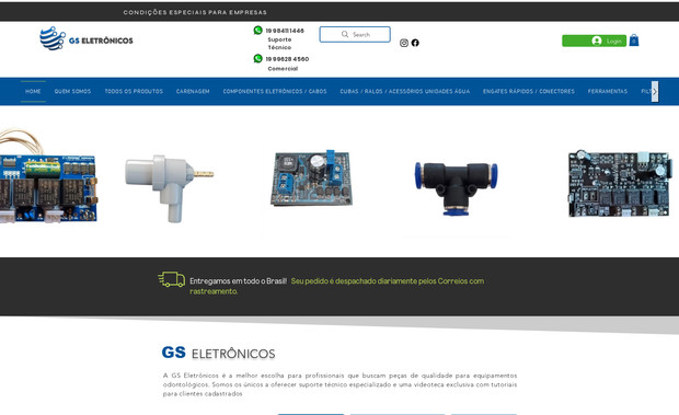 GS ELETRONICOS: Site E-commerce de produtos odontológicos. (programação e desenvolvimento) + SEO 