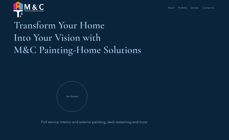 M & C Painting-Home: Our first website built on WixStudio, an early release to Wix partners. Offering us amazing tools to make the website that much more amazing