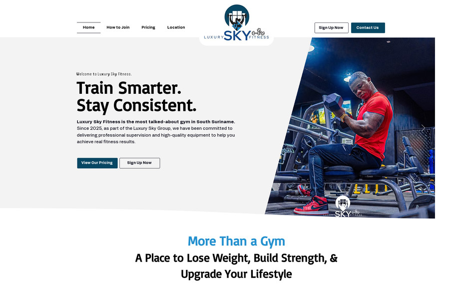 Luxury Sky Fitness: Fitness Website