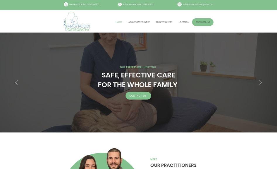 Mastroddi Osteopathy: Redesigned an old site.  Improved navigation and user friendliness.
