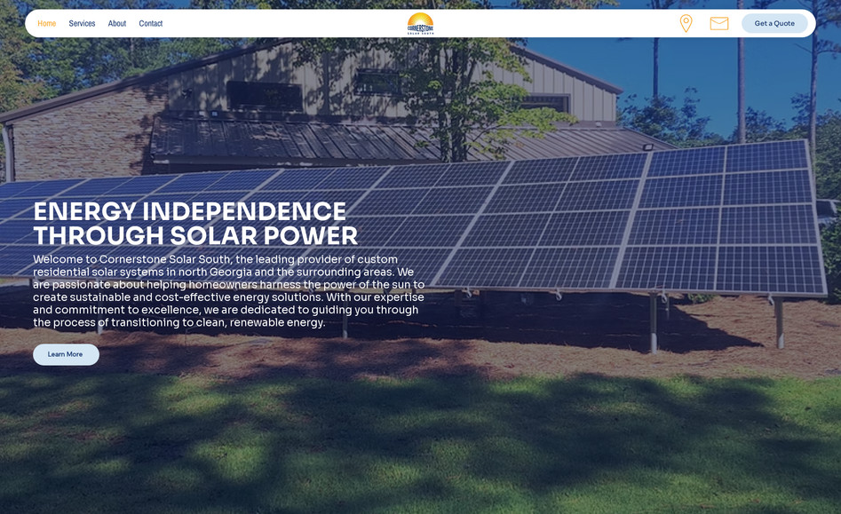 Cornerstone Solar: Welcome to Cornerstone Solar South, the leading provider of custom residential solar systems in north Georgia and the surrounding areas. We are passionate about helping homeowners harness the power of the sun to create sustainable and cost-effective energy solutions. With our expertise and commitment to excellence, we are dedicated to guiding you through the process of transitioning to clean, renewable energy.