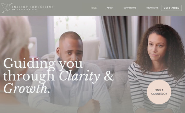 Insight Counseling of Chesterfield: Full Branding Build Out 
:Logo 
:Brand Colors 
:Brand Content 
: Built on the New Wix studio Platform