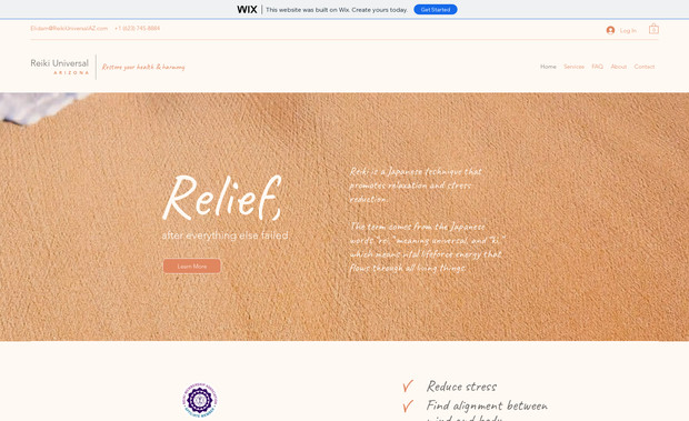  ReikiUniversalaz.com: Advanced website for a former registered nurse, now Reiki Master to provide therapeutic services to clients dealing with physical and mental pain tied to medical issues. Includes therapy education, online booking and session requirements forms.