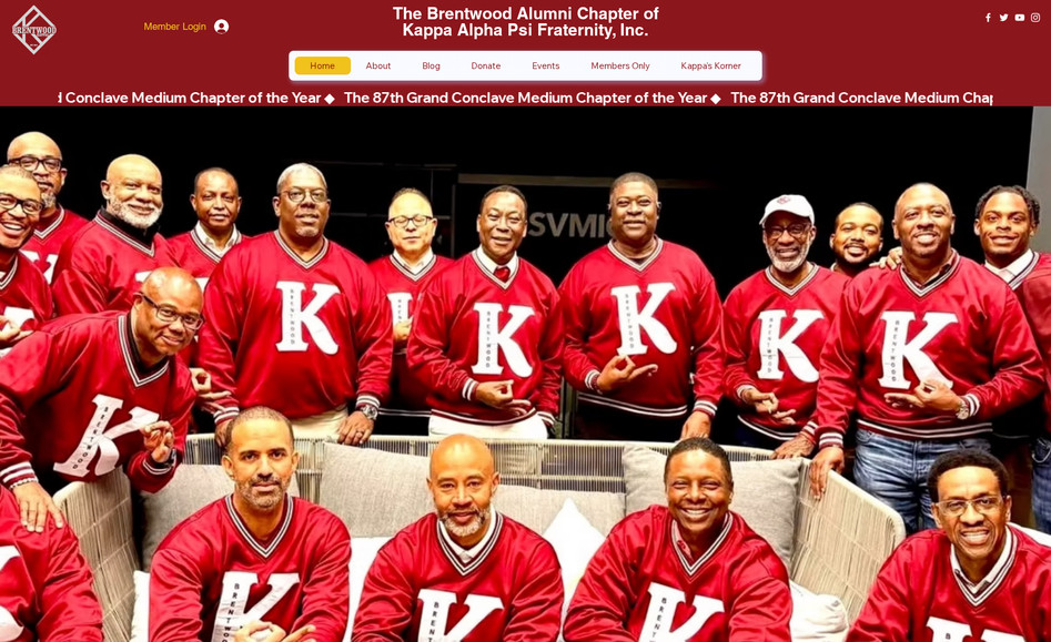 TheBrentwoodKappas: An award-winning site designed for fraternity excellence and community impact. This platform has earned Chapter Website of the Year twice, thanks to its sleek design, active event calendar, integrated donation tools, member portal, and mobile optimization. Built for both visibility and engagement, it sets the standard for alumni chapter websites.