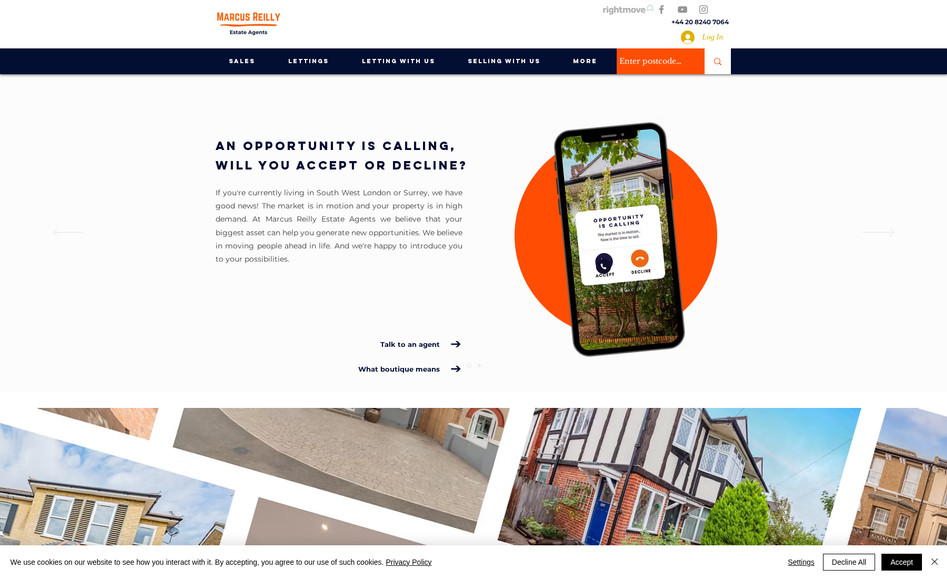 Marcus Reilly: I was tasked with designing and integrating two key pages for the Marcus Reilly Real Estate website: the Lettings and Sales pages. The website integrates seamlessly with Apex27, which supplies backend data into Wix. Both the front-end design and backend integration were handled to ensure smooth data flow and user interaction.

Technologies Used:

Wix: Used for building the front-end and creating responsive, user-friendly layouts.
Apex27 API Integration: Integrated data from Apex27 to display live property listings for both lettings and sales.
Custom Front-end and Back-end Code: Developed custom code to fetch and display property details dynamically, ensuring that users receive up-to-date information.
Key Features:

Responsive Design: Both pages were optimized for desktop and mobile devices, ensuring a seamless experience across all screen sizes.
Live Data Integration: Property listings for lettings and sales are dynamically fetched from Apex27, ensuring accurate and up-to-date listings.
User-Friendly Navigation: Designed an intuitive navigation system for easy browsing of property categories, enhancing the user experience.
Custom Styling: Styled the pages to align with the branding of Marcus Reilly, ensuring consistency and professionalism across the website.
Outcome: The integration of Apex27 with Wix allows for a dynamic real estate experience, offering live property listings without manual updates. The design is modern, responsive, and focused on delivering a seamless user experience for visitors browsing properties for rent or sale.