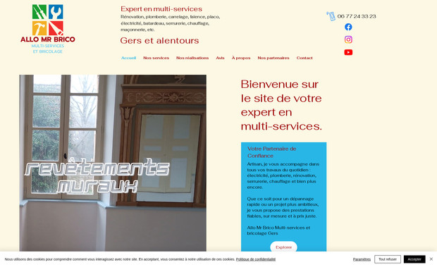 Allo Mr Brico multiservices bricolage: Création et gestion d'un site internet de multiservices et rénovation de maison dans le Gers 