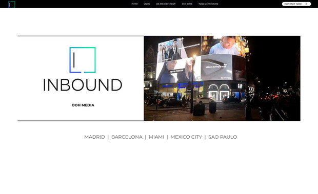 inboundooh.com: We developed an intuitive, easy-to-navigate website that delivers precise information and a clean design, so you can quickly grasp the company’s core business.