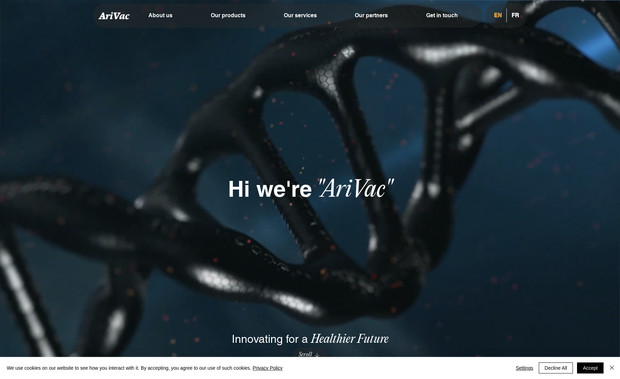 Arivac: AriVac Inc. is a pioneering biotechnology company specializing in rapid diagnostic solutions for veterinary, food safety, and water quality sectors. With a commitment to innovation, accessibility, and precision, they deliver high-performance testing kits that work reliably anytime, anywhere.

To support their global presence and communicate their scientific excellence, ALEIA took charge of the UX/UI design and full website development, creating a sleek, responsive digital platform that balances credibility with clarity.