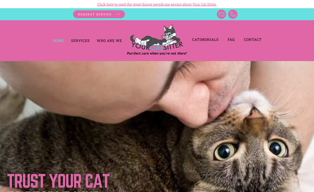 Your Cat Sitter: This client is a cat sitter, I helped integrate reviews, and an easy way for users to reach out to my client for her services.