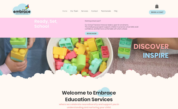 Embrace Education : Updated design to reflect new branding