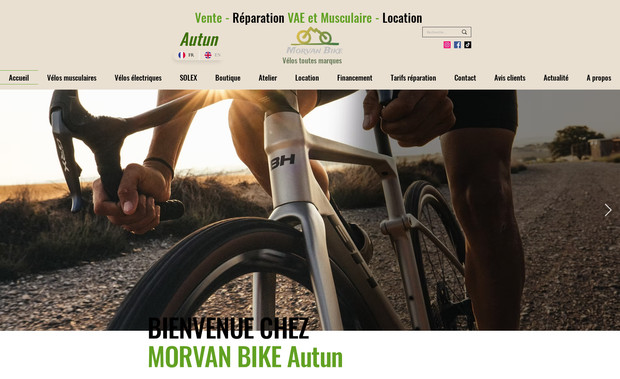 Morvan Bike Autun: Création et gestion d'un site catalogue pour Morvan Bike, vente et réparation de vélos toutes marques à Autun.