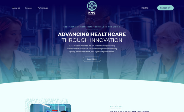 KMG Valor Ventures: Project Description: KMG Valor Ventures Website Optimization

Project Overview:
Kendall Development partnered with KMG Valor Ventures, a pioneering force in pharmaceutical and biotech manufacturing, to revamp their online presence. The project aimed to create a polished, professional website that highlights KMG Valor Ventures' commitment to advancing healthcare through innovation. By integrating advanced UX/UI principles and strategic SEO techniques, Kendall Development ensured the site would effectively showcase its services, drive engagement, and improve visibility in search engine results.

Design Aspects
Responsive Design Built for Excellence

Crafted a fully responsive design that performs seamlessly across desktop, mobile, and tablet devices to cater to KMG Valor Ventures’ global audience.
Designed a clean, streamlined layout that reflects the company’s professional and innovative image in the biotech and pharmaceutical industries.
Enhanced Branding and Aesthetic

Developed a cohesive visual identity, incorporating a futuristic yet professional color scheme and typography to align with healthcare innovation themes.
Incorporated high-impact hero sections with bold messaging such as "Redefining Medicine through Technology and Vision" to immediately capture user interest.
User Experience & Interface (UX/UI) Optimization

Improved site navigation with an intuitive menu structure (e.g., About Us, Services, Partnerships, Insights, Contact) to ensure users can seamlessly explore the company’s offerings.
Highlighted core principles and services through structured sections, bullet points, and engaging visuals, providing clarity and ease of access to vital information.
Designed call-to-action buttons such as "Learn More", "Explore Our Services", and "Partner With Us" to encourage visitors to engage further with KMG Valor Ventures.
Content Presentation

Developed dynamic sections like "Insights & Thought Leadership" and "Strategic Partnerships" to communicate the company’s authority and collaborative approach in the biotech space.
Integrated high-quality professional imagery to enhance the user experience and represent innovation-driven healthcare solutions effectively.
SEO Optimization
Keyword Strategy and Implementation

Conducted thorough keyword analysis, identifying high-impact terms such as:
"biotech research services"
"pharmaceutical manufacturing expertise"
"healthcare innovation solutions"
"precision medicine advancements"
"AI-driven drug development"
Strategically incorporated these keywords across the website’s headers, content, meta descriptions, and image alt tags.
On-Page SEO Enhancements

Optimized all meta tags (title, descriptions, and keywords) to improve visibility for relevant search queries, like “healthcare innovation partnership” and “biotech manufacturing services.”
Structured content with clear headings (H1, H2, H3 hierarchy) optimized for readability and search engines.
Improved internal linking between sections (e.g., About Us, Services, and Insights) to create an interconnected website experience, which boosts SEO rankings and user exploration.
Content Optimization

Enhanced blog content by integrating industry-specific keywords and phrases, such as “AI in drug development,” “precision medicine strategies,” and “pharmaceutical regulatory compliance.”
Created content that positions KMG Valor Ventures as a thought leader by highlighting insights on precision medicine, AI transformation in healthcare, and strategic biotech partnerships.
Technical SEO

Optimized page load speed by compressing images and minimizing CSS/JavaScript files, ensuring faster performance.
Installed SSL certification to enhance website security, instilling trust among users and complying with Google’s standards for SEO improvement.
Results
Professional & Engaging Design: Delivered a visually stunning and user-friendly website that mirrors KMG Valor Ventures’ brand as a leader in healthcare innovation.
Improved Visibility: Strategic SEO implementation led to higher search rankings, driving organic traffic from professionals within the biotech, pharmaceutical, and healthcare sectors.
Increased Engagement: Streamlined UX/UI design and clear CTAs resulted in higher user retention rates and more inquiries for services and partnerships.
Brand Authority: Effective presentation of KMG Valor Ventures’ mission and insights positioned them as thought leaders in cutting-edge biotech solutions.