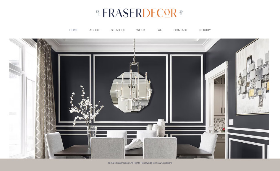 Fraserdecor: Brand Development, SEO Keyword Strategy, Copyediting, Website Design and Development