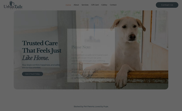 Urban Tailz Grimsby: I designed and developed the new website for Urban Tailz, a professional dog walking and pet care company based in Grimsby. While the existing logo remained unchanged, I created a refreshed brand palette and visual direction to elevate the overall aesthetic and better reflect the company’s personality—warm, trustworthy, and community-focused. The custom Wix Studio site features intuitive navigation, service overviews, testimonials, and clear calls-to-action, making it easy for pet parents to connect and book with confidence.