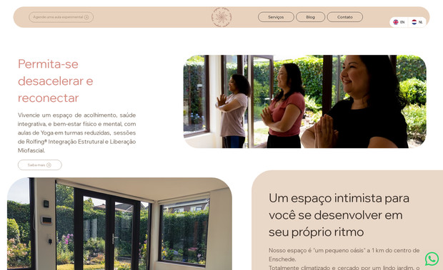 Instituto Yogares: Site para espaço de Yoga