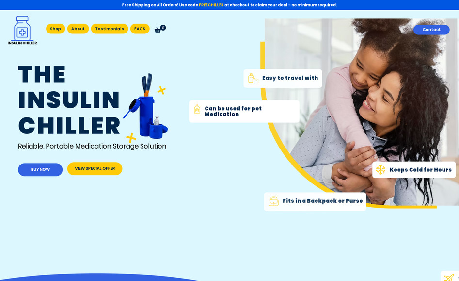 The Insulin Chiller: On the Insulin Chiller project, We were hired to produce an e-commerce site built on Wix from concept to launch in a five-week sprint. Starting with discovery sessions, we defined goals: showcase the chiller, streamline purchases, and capture leads. We structured product pages, built a catalog with clear pricing tiers, and integrated a secure checkout with Stripe.

In design, we leveraged clean layouts and trust-building visuals—polished product images, intuitive icons, and legible typography—to convey medical precision while inviting engagement. I collaborated with our designer to ensure brand cohesion across the homepage, product detail pages, introductory offer, and contact section.

On the development side, I implemented responsive layouts, custom forms for newsletter sign-ups, SEO fundamentals (optimized titles, meta descriptions, clean URLs), and analytics tracking. I also configured inventory management and shipping rules in Wix’s backend.

Through milestone-based check-ins and a traditional project-management approach, I kept the team on schedule and budget. The result: a user-friendly ecommerce experience that inspires confidence in a groundbreaking health device—all delivered with proven web-design fundamentals.