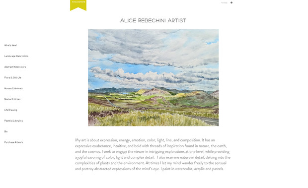 Alice Rebechini Arti: Artist Website with Portfolio