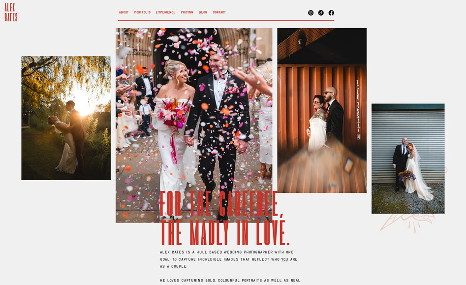 Alex Bates: Wix Studio full website design