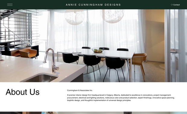 Annie Cunningham: Annie asked for a simple well designed website that works well on mobile.