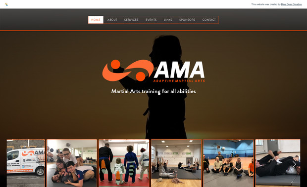 Adaptive Martial Art: A fun project to work on. The client runs an accessible martial arts school and wanted an impactful site that gives the visitor plenty of options. 