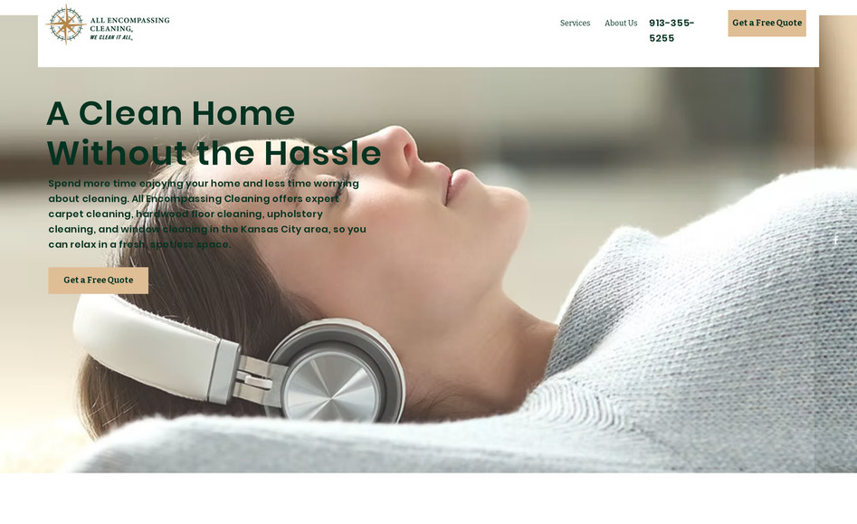 All Encompassing Cleaning: This website design project focused on building a strong online presence with a strategy to increase leads. The site features dynamic animations, a lead magnet with an email subscribe and discount coupon, automated email follow-ups, and seamless Jobber integration for online quotes. With clear calls to action, the result is a modern, user-friendly website designed to attract and convert more customers.