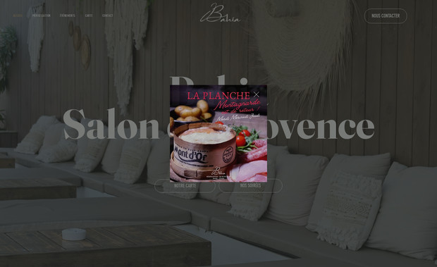 Bahia Salon de Provence: 🌐 Projet : Bahia-Salon.fr — Bar à Tapas & Cocktails à Salon-de-Provence

Client : Bahia, bar-restaurant situé à Salon-de-Provence
Objectif : Concevoir un site internet immersif et élégant pour refléter l’ambiance unique du Bahia, mettant en avant ses espaces, sa carte et ses événements. 

⸻

🔧 Notre intervention :
	•	Création d’un site web responsive avec une navigation fluide
	•	Intégration de visuels de haute qualité pour illustrer l’atmosphère du lieu
	•	Mise en place de sections dédiées aux menus de tapas et cocktails
	•	Développement d’un calendrier interactif pour les événements
	•	Optimisation du référencement naturel (SEO) pour améliorer la visibilité locale
	•	Formation du client à la gestion autonome du contenu du site

⸻

✅ Résultats :
	•	Augmentation de la fréquentation du site et des réservations en ligne
	•	Amélioration de la visibilité sur les moteurs de recherche
	•	Renforcement de l’image de marque du Bahia auprès de sa clientèle 