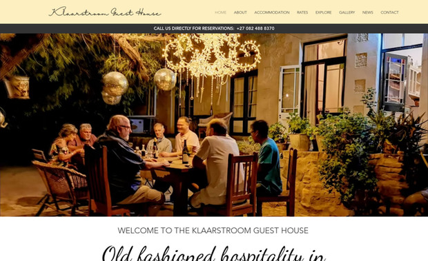 Klaarstroom: New website for a guesthouse in Klaarstroom, South Africa.