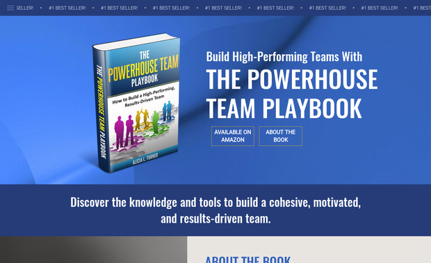 The Powerhouse Team: This website is designed using Wix Studio platform. The client requested a landing page layout. We provide her with an effective layout that flow easily for her audience to learn more about her book and where to buy it from. Overall, our client was happy with this website service and we are proud of the work we provided to them.