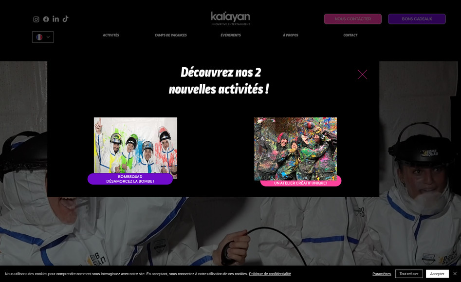 KALAYAN: Réalisation de l'identité visuelle, du design, animations et développement du site web. Gestion mensuelle des campagnes Google Ads.