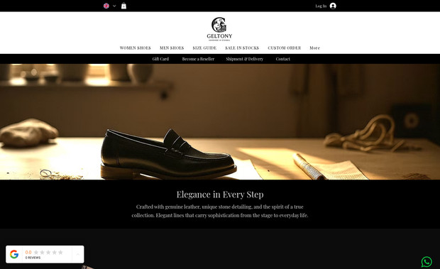 Geltony Shoes: Web Tasarım