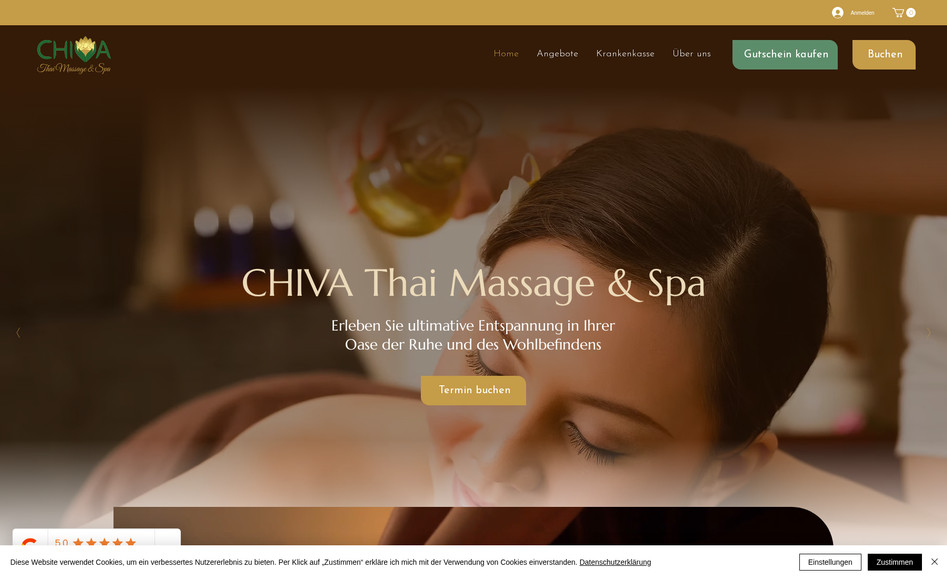 CHIVA Thai Massage: Bei CHIVA Thai Massage & Spa in Utzenstorf beginnt Entspannung nicht erst mit der Massage, sondern bereits mit dem digitalen Auftritt. Um die Essenz thailändischer Heilkunst und das Versprechen von Wohlbefinden optimal zu transportieren, wurde ein umfassendes Projekt ins Leben gerufen, das alle Aspekte einer modernen und zielgerichteten Online-Präsenz berücksichtigt.

Der Prozess begann mit einer **individuellen und maßgeschneiderten Positionierung**, die die einzigartigen Vorzüge von CHIVA Thai Massage & Spa klar herausstellt: Authentische Thai-Massagen, eine ruhige Oase der Entspannung und professionelle Therapeuten. Die Textierung wurde so gestaltet, dass sie sowohl die emotionalen Bedürfnisse der Kunden anspricht als auch die fachliche Kompetenz des Teams unterstreicht.

Die **Konzeption und Umsetzung erfolgte in WIX Studio**, um eine Website zu schaffen, die nicht nur optisch anspricht, sondern auch technisch überzeugt. Eine intuitive Benutzerführung, ansprechende Bilder und eine klare Struktur laden zum Verweilen und Entdecken ein.

Während des gesamten Projekts wurde großer Wert auf eine **laufende Begleitung und geduldige Betreuung** gelegt. Technische Fragestellungen wurden schnell und kompetent beantwortet, um einen reibungslosen Ablauf zu gewährleisten.

Ein besonderer Fokus lag auf der **Local SEO Optimierung**. Durch gezielte Maßnahmen wurde sichergestellt, dass CHIVA Thai Massage & Spa in den Suchergebnissen für relevante Keywords wie "Thai Massage Kirchberg", "Thai Massage Burgdorf" und "Thai Massage Bern" optimal positioniert ist. So werden Kunden in der Region direkt angesprochen und auf die Wohlfühloase in Utzenstorf aufmerksam gemacht.

Das Ergebnis ist mehr als nur eine Website – es ist eine digitale Visitenkarte, die das authentische Thai-Massage-Erlebnis von CHIVA widerspiegelt und Interessenten in entspannte Kunden verwandelt. Ein Ort, der die Seele berührt, noch bevor die Massage beginnt.
