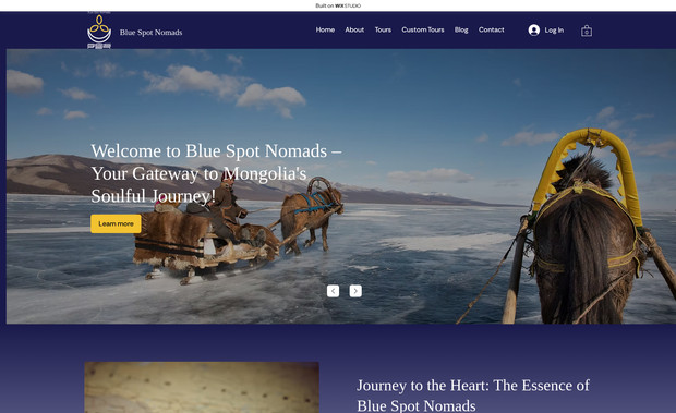 Blue Spot Nomads: Created a custom website for a Mongolian tour company. 