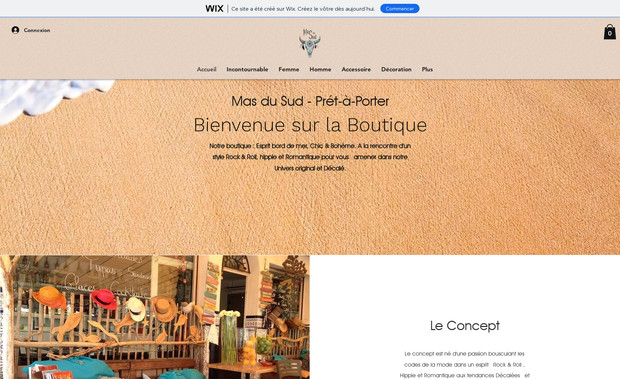 Mas du Sud: Refonte total de ce siteweb pour un magasin de décoration en région Parisienne