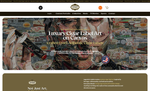 Legends In Labels: E-commerce Art shop 