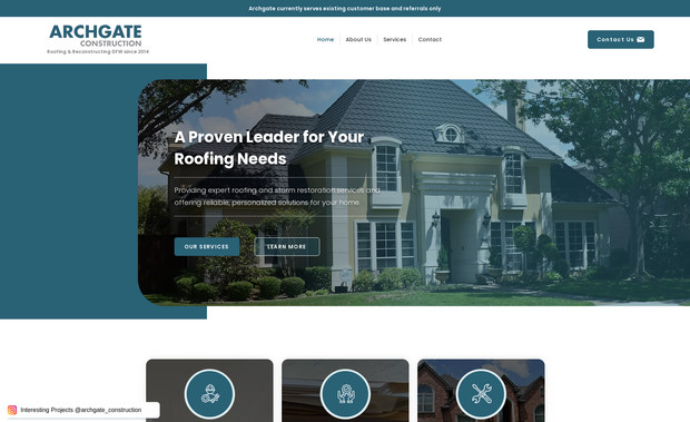 archgate constructio: My responsibility was to ensure the website is responsive across all devices and to optimize it for fast loading on mobile devices.
