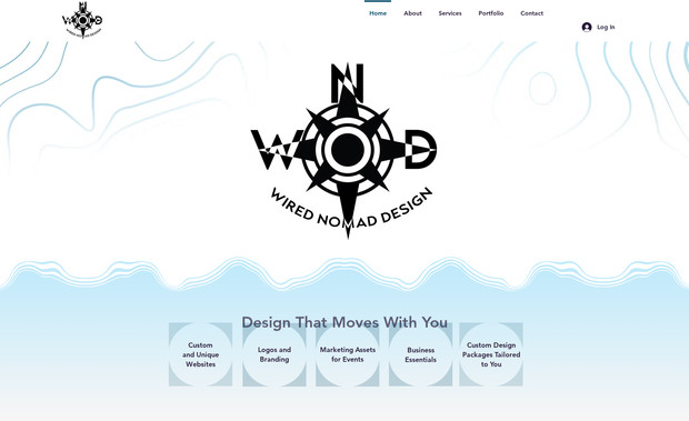 Wired Nomad Design: Wired Nomad Design is my own full-service creative studio specializing in web design, branding, and print collateral for small businesses, community organizations, and local events. The website serves as both a portfolio and a client onboarding tool—showcasing past projects, service packages, and brand storytelling while maintaining a clean, adventurous aesthetic inspired by travel and connection.