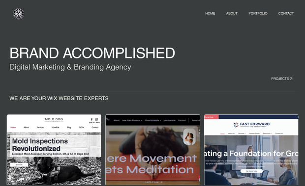 Brand Accomplished: Our Wix Website Portfolio showcases the recent website services we've completed for our valued clients. Each project highlights our expertise in designing and developing custom Wix websites that are not only visually stunning but also highly functional. From sleek, modern layouts to seamless navigation and responsive design, we ensure that each website meets the unique needs of our clients while delivering an exceptional user experience. Whether it's e-commerce integration, portfolio showcases, or booking systems, our team has crafted websites that help businesses stand out online. Browse through our collection to see how we’ve helped clients elevate their digital presence with tailored, high-quality Wix websites.