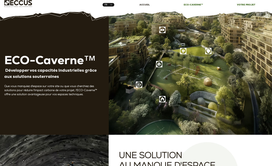 ECCUS - Immobilier: Advanced website development with image integration