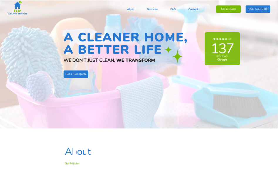 House  Cleaning: Website developed for a client in the USA who provides House Cleaning services.