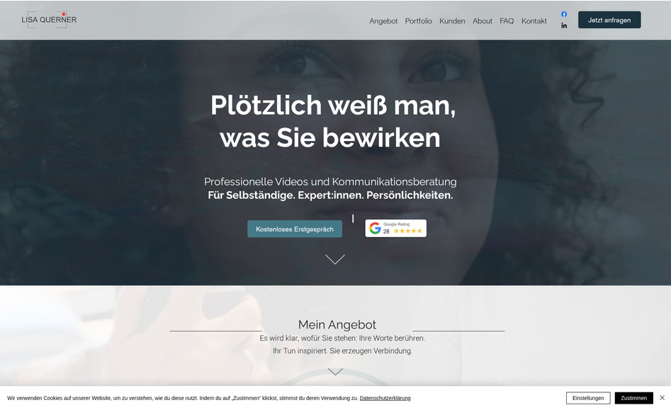 Lisa Querner: Umfassende Neugestaltung mit Fokus auf Markenidentität, Struktur und professionellem Online-Auftritt.